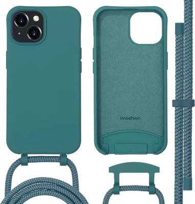 Immagine prodotto di imoshion Cover posteriore colorata con catena rimovibile per cellulare e MagSafe iPhone 15 - Verde scuro