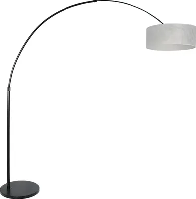 Produktbild von Steinhauer Stehleuchte Sparkled Light 1-flammig Schwarz Matt/ Silber 125-166x34cm