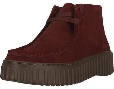 Produktbild von CLARKS Schnürboots Torhill Moss mit profilierter Laufsohle 4011D Burgundy Suede 36