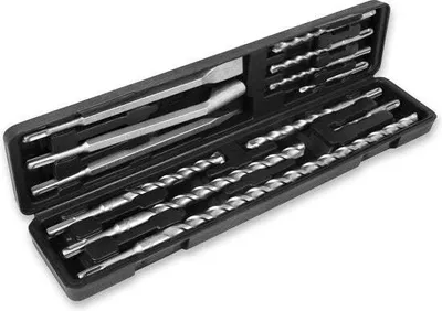 Produktbild von VONROC VONROC Bohr- und Meißelset SDS-Plus – 12-teilig – Universell – Koffer inkl. Bohrer, Spitze, Flach- und Spitzmeißel
