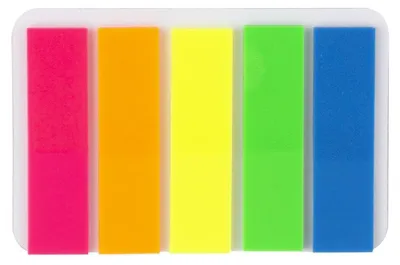 Produktbild von D.RECT 30x Haftstreifen Pagemarker 125 Stk (5 Farben) Indexmarker 12x45mm