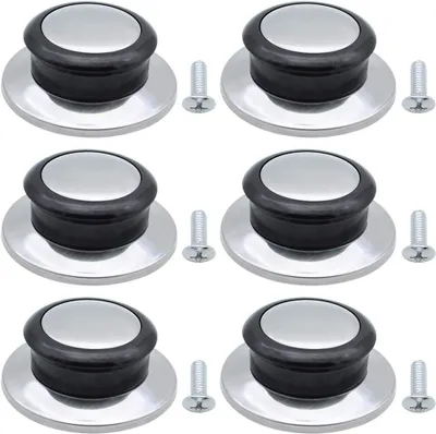 Produktbild von 6 Stücke Hitzebeständige Topfdeckelknopf Ersatzgriff Universalgriff für Topfdeckel Pfannendeckel Kochgeschirr Topfdeckelgriff Ersatzdeckelknöpfe für Home Küche