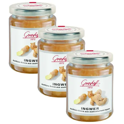 Produktbild von Grashoff Australische Ingwer scharf Konfitüre Extra 250g 3er Pack