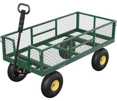 Obrázok produktu pre Záhradný vozík, nosnosť 400 kg, pneumatiky vhodné do terénu, zelený
