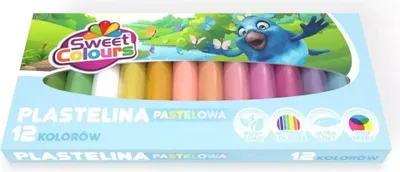 Zdjęcie produktu dla Plastelina pastelowa zestaw 12 kolorów dla dzieci