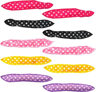 Produktbild von 10 flexible, weiche Kissen-Lockenwickler für die Nacht, aus Schwamm, zum Haarstyling für Frauen, mehrfarbig