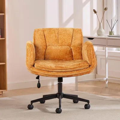 Produktbild von Bürostuhl Bürostuhl ergonomisch mit Armlehnen, breitem Sitz & Lordosenstütze