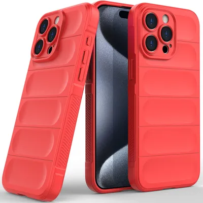 Obrázek produktu pro Pouzdro pro iPhone 15 Pro Měkké TPU Silikonové Nárazuvzdorné Ochranné Pouzdro červené