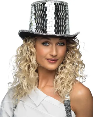 Immagine prodotto di Cappello da discoteca Boland argento - accessorio retrò per feste a tema per adulti