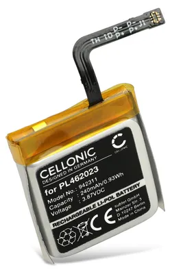 Image de CELLONIC 1x Batterie pour Montre connectée et bracelet de fitness Compatible avec Amazfit GTS 3, A2035, PL462023 - (240mAh, 3.8V)