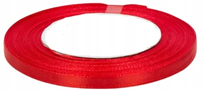 Produktbild von Aliga Satinband AX06-08 Rot 6mm Geschenkverpackung Basteln