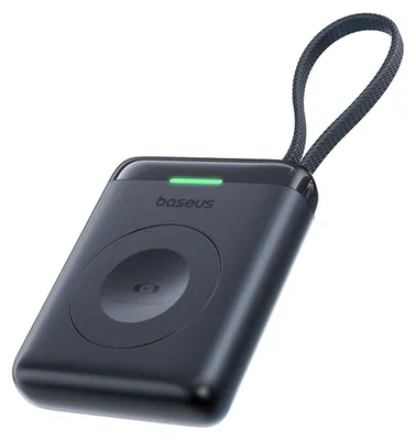 Image de Powerbank Baseus Enerfill Fw11 5W pour Apple Watch avec câble intégré - Noir