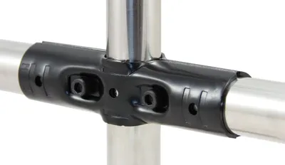 Produktbild von Doppel-T-Verbinder schwarz für 28 mm Rohre
