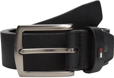 Obrázok produktu pre Pánsky kožený opasok Tommy Hilfiger Denton, šírka 3,5 cm, čierna farba, dĺžka 80 cm
