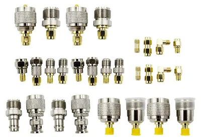 RF-Koaxial-Adapter-Set, 36-teilig, SMA/BNC/TNC/N/UHF