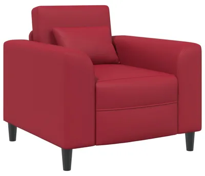 Image de vidaXL Fauteuil vin rouge similicuir
