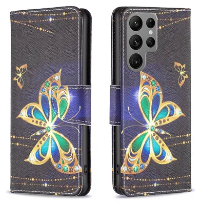 Produktbild von Für Samsung Galaxy S24 Ultra Kunst-Leder Book Handy Tasche Motiv 3 Hülle Etuis Schutz