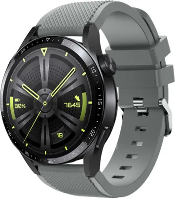 Produktbild von Strap-it Huawei Watch GT 3 46mm Silikonarmband (Grau)