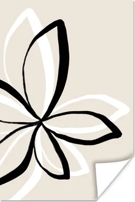 Produktbild von MuchoWow® Poster Blumen - Abstrakt - Minimalismus 20x30 cm - Papierdruck
