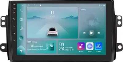 Image de Autoradio avec Bluetooth et CarPlay pour Suzuki SX4 (2006-2013) – Compatible avec Apple et Android – Système stéréo – Système de navigation – 1 Go de RAM, 32 Go de mémoire
