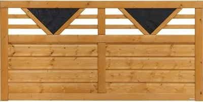 Produktbild von Vorgartenzaun Konsta Andria 180 x 90 cm kirschbaumoptik