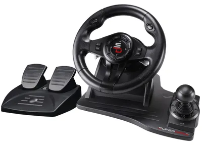 Productafbeelding van Subsonic SA5596-NG, Stuurset + pedalen, compatibel met PC, PlayStation 4, Xbox One, Xbox Series X, 270°, kabel, USB, zwart