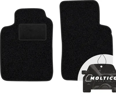 Produktbild von moto-MOLTICO Vorne Fußmatten Auto Velours Autoteppiche Schwarz Automatten Set 2-teilig passend für Renault Megane I 1995-2002