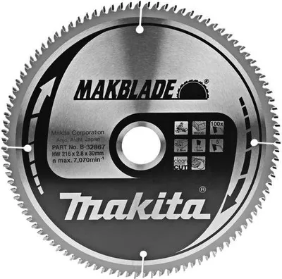 Zdjęcie produktu dla Piła tarczowa Makita TCT Makblade TCT - 216 x 30 mm - 100 zębów - drewno
