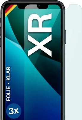 Produktbild von moex® 3x Schutzfolie kompatibel mit iPhone XR - Displayschutzfolie dünn Folie, Klar