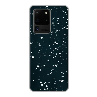 Produktbild von MuchoWow® Handyhülle Schutzhülle Hülle für Samsung Galaxy S20 Ultra Polka dots - Schwarz - Weiß Silikon Softcase Handy Hülle - Karteninhaber