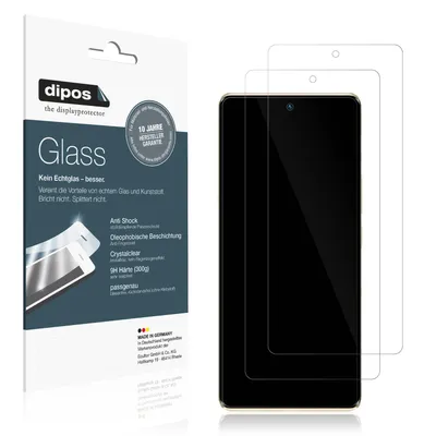 Produktbild von 2x Schutzfolie für Infinix Zero 30 - Anti-Shock 9H Folie dipos Glass Kunststoffglas