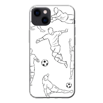 Produktbild von MuchoWow® Handyhülle Schutzhülle Hülle für iPhone 13 Eine Illustration von Spielern in verschiedenen Positionen - Junge - Mädchen - Kinder Silikon Softcase Handy Hülle - Karteninhaber