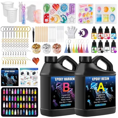 Epoxidharz-Set 1020 ml, glasklar, für Anfänger, mit Zubehör
