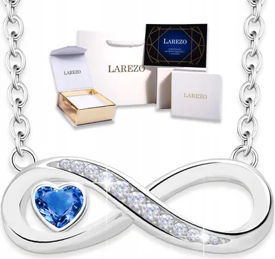 Produktbild von Silberne Infinity-Halskette mit Zirkonia-Herz, Liebes-Edelstahl 925