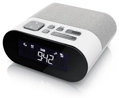 Obrázok produktu pre Rádiobudík BEARWARE Rádio DAB/DAB+ s 20 pamäťovými miestami, digitálne kuchynské rádio, FM, digitálny budík, dvojitý budík s funkciou odloženia budenia, 4 úrovne jasu, nabíjací port USB, časovač vypnutia