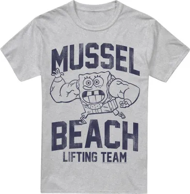 Obrázek produktu pro SpongeBob SquarePants - Pánské tričko "Mussle Beach Lifting Team" TV6616 (M) (Sport Heide)