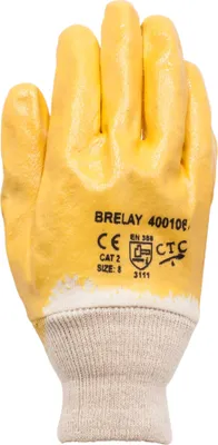 Produktbild von Arbeitshandschuhe - K020 Größe M Nitril gelb - Schnittschutzhandschuhe(Karton 144)