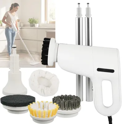 Produktbild von Profi 3in1 Dampfreiniger & Dampfbesen 1200W – In 15s startklar – Rotierende Bürsten gegen Bakterien ohne Chemie – Für Boden, Bad, Fugen & Polster