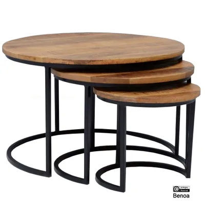 Produktbild von Benoa Oceanside Couchtisch 3er Set Natural Finish 67 cm