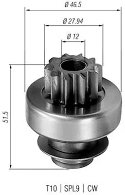 Produktbild von MAGNETI MARELLI 940113020227 Anlasser-Ritzel AMB0227