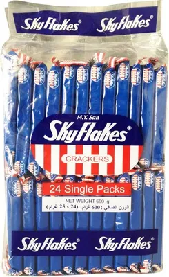 Produktbild von M.Y.San Sky Flakes Crackers 600g | Philippinen Weizen Kekse neutral | 24 Packungen