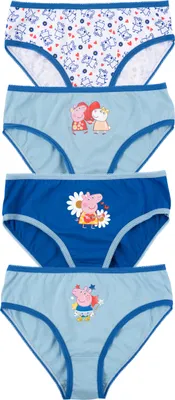 Produktbild von Peppa Wutz Panty für Mädchen - Kinder Unterhose Slip Unterwäsche Blau (4er Pack) 98-104