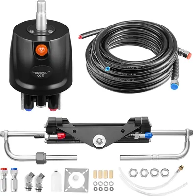 Produktbild von Hydrauliklenkung für Außenborder - Boots-Hydrauliklenksystem - 110 kW (150 PS) - Lenkpumpe 6,9 MPa - Zweiwege-Sperrzylinder - 6 m Schläuche - Für Einzelsteuerstand/Einzelmotor