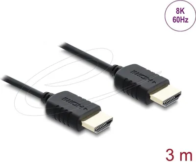 Image de Câble HDMI 8K 60Hz 3m gaine tressée 48Gbps coaxial