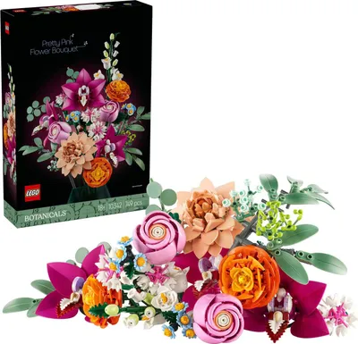 Produktbild von LEGO® Botanicals 10342 Schöner Rosafarbener Blumenstrauß