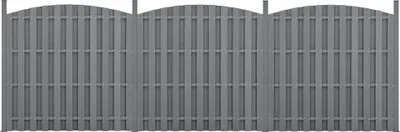 Obrázok produktu pre WPC záhradné oplotenie Súkromie Plot Windbreak Lišta Plot 562x(165-185)cm Round