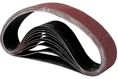 Produktbild von Schleifbänder 10 Stück 50x686 mm Körnung 60/80/100/120/240 Mix für Bandschleifer