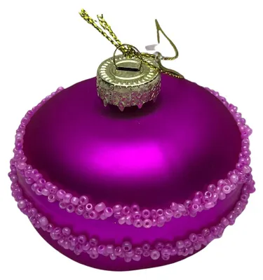 Produktbild von Xmas Hanger - Macaron - Glass - Neon Pink - 6,5x6,5x5,5cm