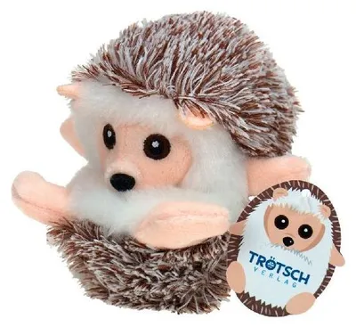 Produktbild von Superweicher Plüsch-Igel in Braun, 6 x 12 cm, kuscheliges Stofftier zum Spielen