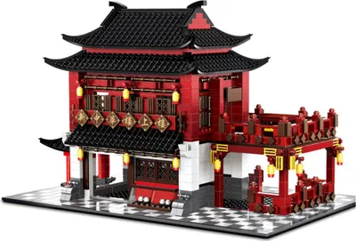 Produktbild von Wange 6312 – Antikes chinesisches Hotel, 1643 Teile | Architekturbausatz Asien